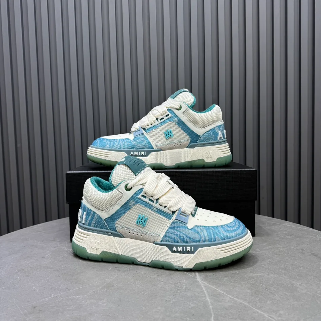 Men's shoes 💰660💰 AMIRI AMIRI trendy brand hot sale 🔥 Available all year round, couples 💑 Official website synchronization Imported fabrics 1⃣️ vs 1⃣️ replica, original factory special original sole, 35-45 (45. non-refundable)